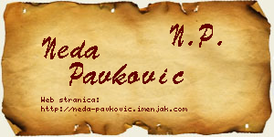 Neda Pavković vizit kartica